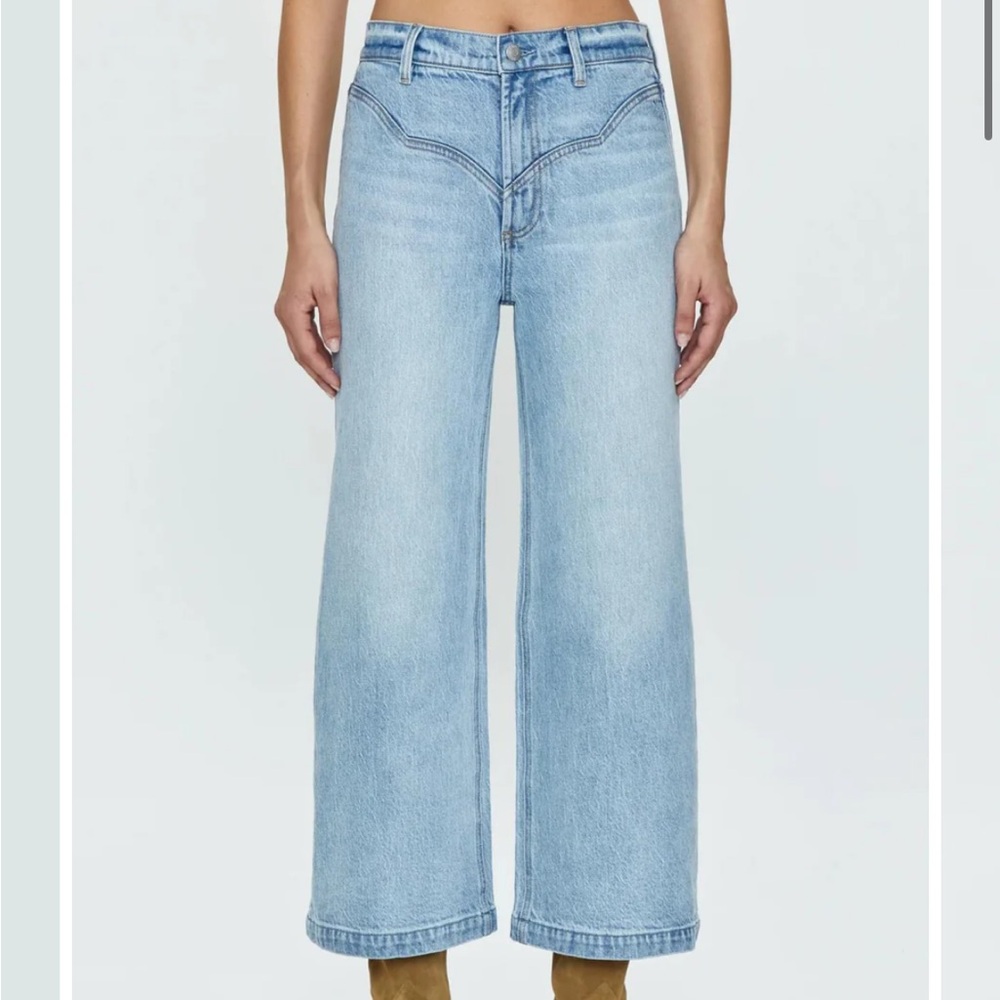 Pistola Lana Crop Western High Rise Wide Leg Jean in Saint Vincent